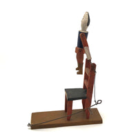 SOLD Rare Antique Conehead Figure with Chair Acrobat Toy, Made in Norway