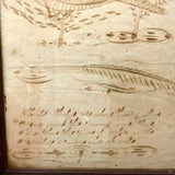 Done by Uncle Putney About 1812, Ink Drawing of Bird in Tree with Pen and Poem