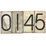 Set of Four Beautiful Handpainted Black on White Wood Double-sided Scoring Numbers