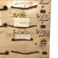 Card #29: Beautiful Old A&J Tool & Findings “Collar Bar Parts” Sample Board