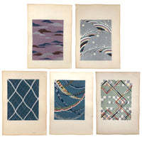 Woodblock Prints, Furuya Korin Kimono Kimono Textile Designs, Sold Individually