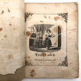 Marmaduke Multiply, Scarce 1845 Child's Book with Handmade Cover and Hand-colored Engravings