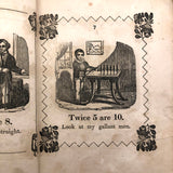 Marmaduke Multiply, Scarce 1845 Child's Book with Handmade Cover and Hand-colored Engravings