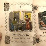 Marmaduke Multiply, Scarce 1845 Child's Book with Handmade Cover and Hand-colored Engravings