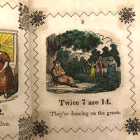 Marmaduke Multiply, Scarce 1845 Child's Book with Handmade Cover and Hand-colored Engravings