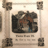 Marmaduke Multiply, Scarce 1845 Child's Book with Handmade Cover and Hand-colored Engravings