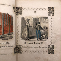 Marmaduke Multiply, Scarce 1845 Child's Book with Handmade Cover and Hand-colored Engravings