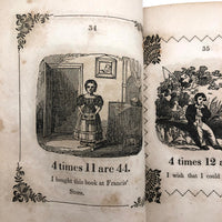 Marmaduke Multiply, Scarce 1845 Child's Book with Handmade Cover and Hand-colored Engravings