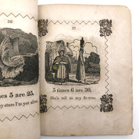 Marmaduke Multiply, Scarce 1845 Child's Book with Handmade Cover and Hand-colored Engravings