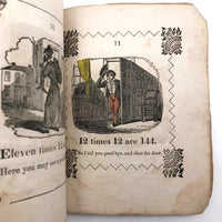 Marmaduke Multiply, Scarce 1845 Child's Book with Handmade Cover and Hand-colored Engravings