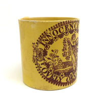 Innocence is a Lovely Ornament, Early 19th C. Canaryware Child's Mug