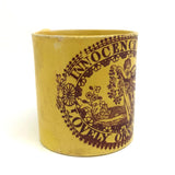 Innocence is a Lovely Ornament, Early 19th C. Canaryware Child's Mug