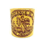 Innocence is a Lovely Ornament, Early 19th C. Canaryware Child's Mug