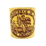 Innocence is a Lovely Ornament, Early 19th C. Canaryware Child's Mug