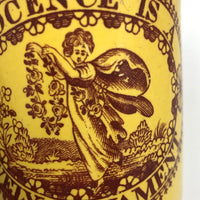 Innocence is a Lovely Ornament, Early 19th C. Canaryware Child's Mug