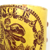 Innocence is a Lovely Ornament, Early 19th C. Canaryware Child's Mug