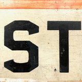 NO STOPS, Stencil Painted Enamel on Iron Sign