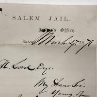 Infantine Knowledge, A Spelling Book, c. 1850, with Letter from Salem Jail!