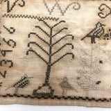 Mary Austen's Mid 19th C. Alphabet Sampler with Many Birds