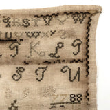 Mary Austen's Mid 19th C. Alphabet Sampler with Many Birds