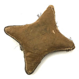 Worn But Magical Feeling Antique Native American Hide Star Mirror (Pin Cushion?)