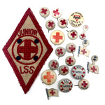 Lovely Old Red Cross Pin (and Patch) Lot