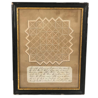 Naval Captain's Diversion: Amazing Set of Three 19th C. Geometric Ink Drawings