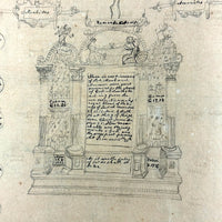 Amazing c. Early-Mid 19th Century Biblical Geneology, Adam and Eve to Jesus, with Charming Drawings