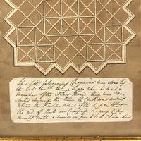 Naval Captain's Diversion: Amazing Set of Three 19th C. Geometric Ink Drawings