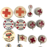 Lovely Old Red Cross Pin (and Patch) Lot