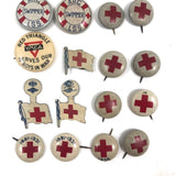 Lovely Old Red Cross Pin (and Patch) Lot