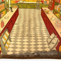 The Corner Grocer, c. 1930s Wolverine Tin Litho Pop Up Shop!