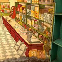 The Corner Grocer, c. 1930s Wolverine Tin Litho Pop Up Shop!