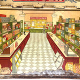 The Corner Grocer, c. 1930s Wolverine Tin Litho Pop Up Shop!