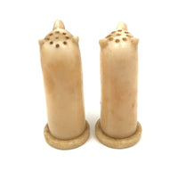 Alaskan Inuit Carved Tusk Polar Bear Salt and Pepper Shakers