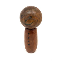 Smiling Croquet Ball Headed Folk Art Man