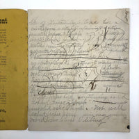 Without a Friend The World is a Wilderness, Late 19th C. Penmanship Practice Notebook