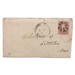 Beautiful Cover with Fancy Cancellation #1: 1867 To Selectmen of Littleton, from Templeton MA