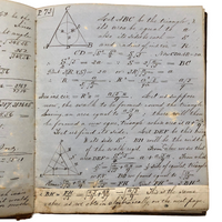 Thomas Gurney's 19th C. Math Notebook with Lovely Diagrams Throughout