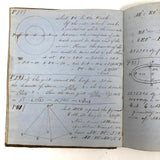 Thomas Gurney's 19th C. Math Notebook with Lovely Diagrams Throughout