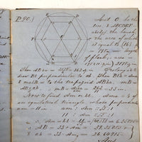 Thomas Gurney's 19th C. Math Notebook with Lovely Diagrams Throughout