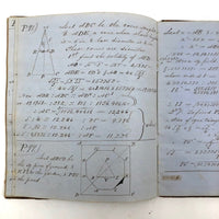 Thomas Gurney's 19th C. Math Notebook with Lovely Diagrams Throughout