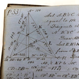 Thomas Gurney's 19th C. Math Notebook with Lovely Diagrams Throughout