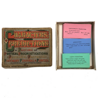 Scarce Early Milton Bradley "Characters and Predictions" Parlor Game