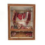 SOLD Fabulous Vintage French Folk Art Butcher Shop Diorama