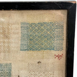 Gorgeous 1772 (!) Dutch Darning Sampler with Needlepoint Name and Date, Framed as Found