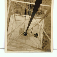 Tower Climber's Perspective, Geometry, Unusual Old Snapshot Photo