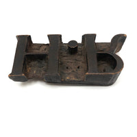 H.R, Gorgeous Early 19th Century Hand-carved Wooden Monogram Stamp