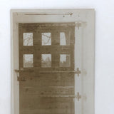 Early Door with Six Panes and View of Winter Trees, Very Painterly Antique RPPC