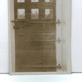 Early Door with Six Panes and View of Winter Trees, Very Painterly Antique RPPC